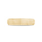 Men Ring - 5mm Faceted Matte Gold Steel Engravable Band Ring