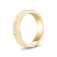 Men Ring - 5mm Faceted Matte Gold Steel Engravable Band Ring