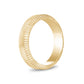 Men Ring - 6mm Beveled Edge Flat Gold Steel Engravable Band Ring
