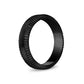 Men Ring - 6mm Beveled Edge Flat Black Steel Engravable Band Ring
