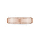 Men Ring - 6mm Beveled Edge Flat Rose Gold Steel Engravable Band Ring