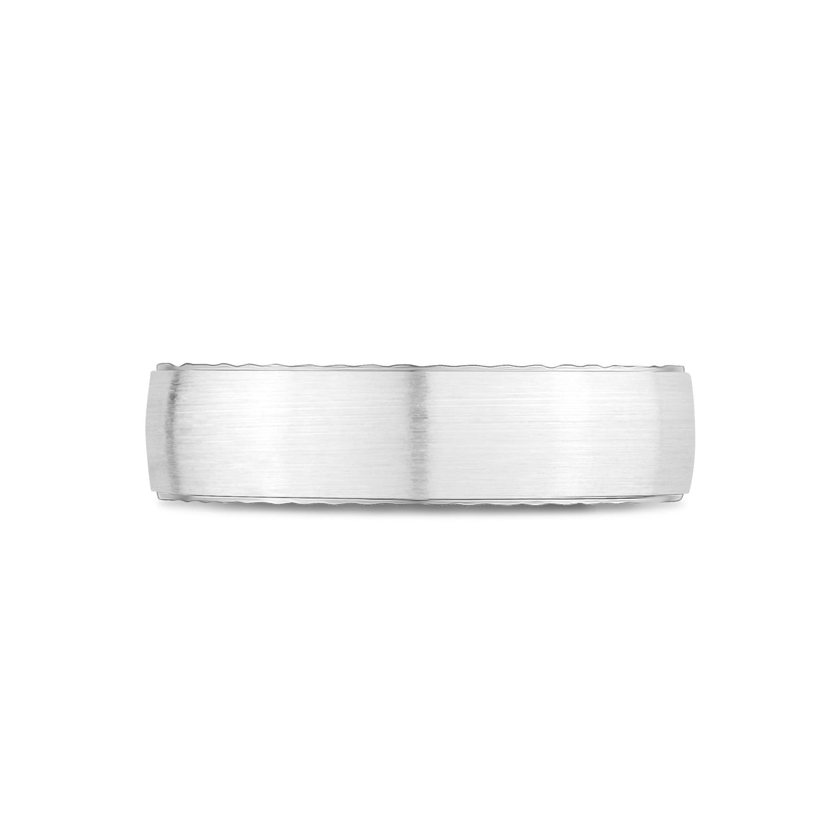 Men Ring - 6mm Matte Flat Stainless Steel Engravable Band Ring