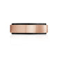 Men Ring - 7mm Black & Rose Gold Steel Wedding Band Ring - Engravable