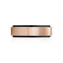 Men Ring - 7mm Black & Rose Gold Steel Wedding Band Ring - Engravable