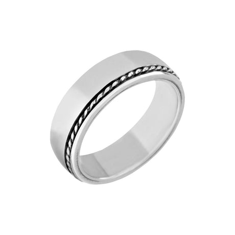 Men Ring - 7mm Simple Stainless Steel Ring - Engravable