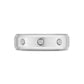 Men Ring - 7mm Three Stones Beveled Edge Engravable Steel Band Ring