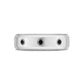 Men Ring - 7mm Three Stones Beveled Edge Engravable Steel Band Ring