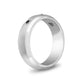 Men Ring - 7mm Three Stones Beveled Edge Engravable Steel Band Ring