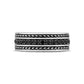 Men Ring - 8mm Black Stone Steel Ring - Engravable
