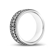 8mm C.Z Stone Band - Men Ring - The Steel Shop