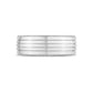 Men Ring - 8mm Four Lined Matte Steel Engravable Band Ring