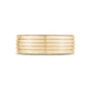 Men Ring - 8mm Four Lined Matte Gold Steel Engravable Band Ring