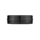 Men Ring - 8mm Four Lined Matte Black Steel Engravable Band Ring