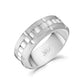 Men Ring - 8mm Link Style Engravable Steel Spinner Band Ring