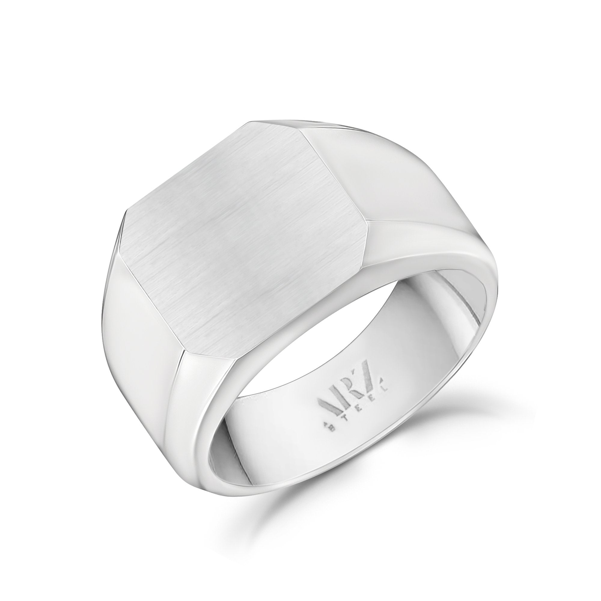 Custom Symbol Exclusive Men Ring Rectangle Moonstone Gemstone Jewelry –  AGARTA