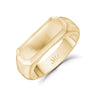 Men Ring - Matte Gold Steel Engravable Rectangle Signet Ring