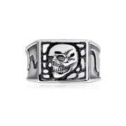 Men Ring - Skull Head Stainless Steel Signet Ring