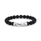 Mens Steel Bead Bracelets - 8mm Matte Steel Clasp Bead Bracelet