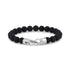 Mens Steel Bead Bracelets - 8mm Matte Steel Clasp Bead Bracelet