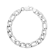10mm Figaro Link Bracelet - Mens Steel Bracelets - The Steel Shop