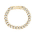 Mens Steel Bracelets - 11mm Gold Two Tone Steel Cuban Link Bracelet