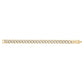 Mens Steel Bracelets - 11mm Gold Two Tone Steel Cuban Link Bracelet