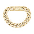 Mens Steel Bracelets - 14mm Chunky Gold Steel Cuban Link Chain Bracelet