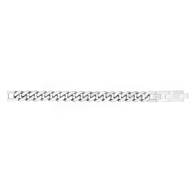 Mens Steel Bracelets - 14mm Chunky Steel Cuban Link Chain Bracelet