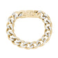 Mens Steel Bracelets - 14mm Gold Two Tone Steel Chunky Cuban Link Bracelet