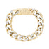 Mens Steel Bracelets - 14mm Gold Two Tone Steel Chunky Cuban Link Bracelet
