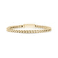 Shiny stainless steel Franco link bracelet designed for everyday wear and engraving  