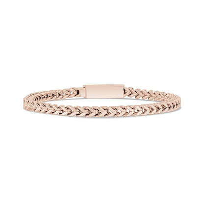 High-quality stainless steel Franco link bracelet with a modern, streamlined appearance