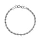 Mens Steel Bracelets - 4mm Twisted Rope Steel Chain Bracelet
