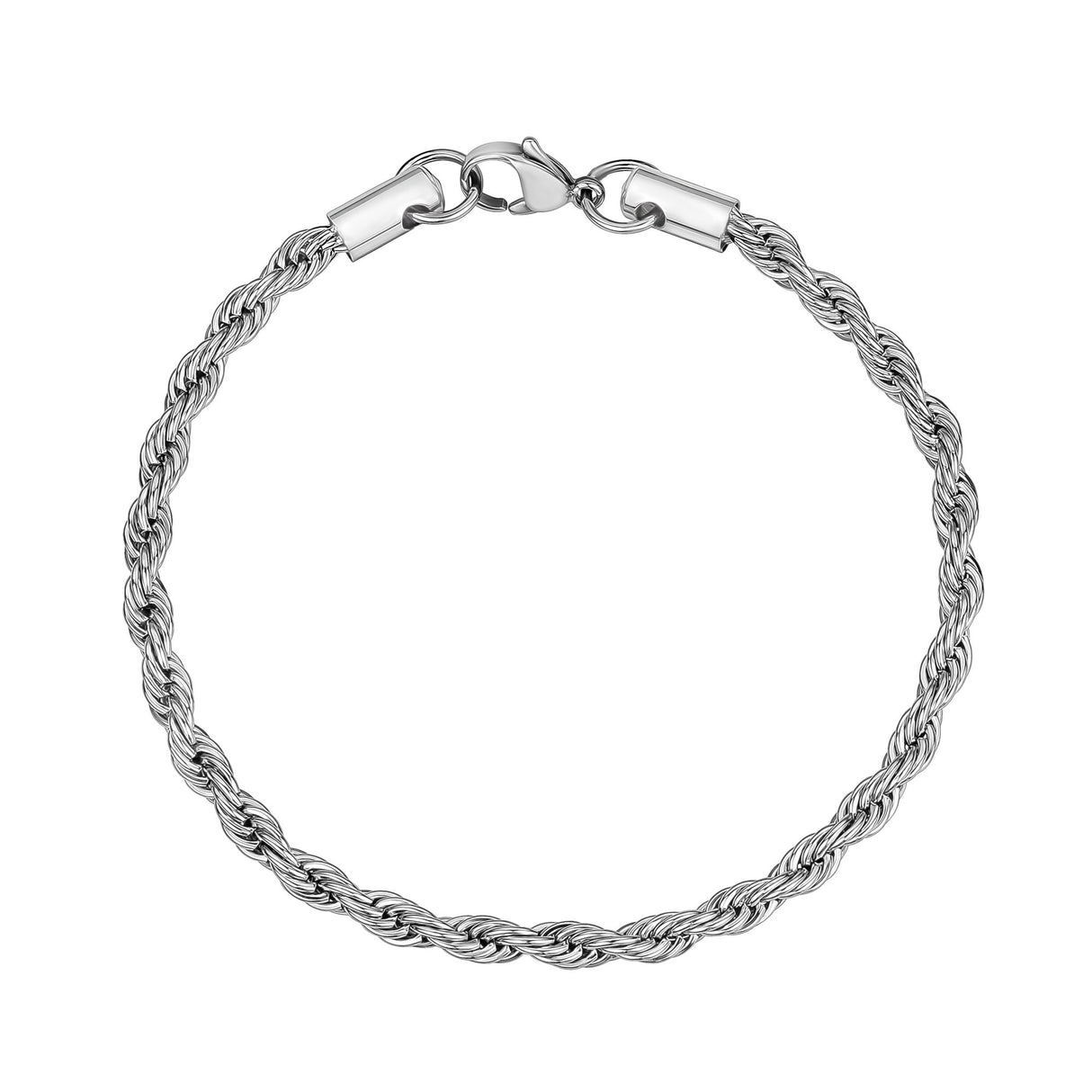4mm Twisted Rope Stainless Steel Chain Bracelet – The Steel Shop