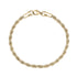 Mens Steel Bracelets - 4mm Twisted Rope Gold Steel Chain Bracelet