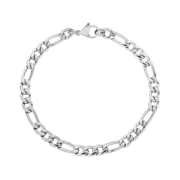 5mm Stainless Steel Gold Figaro Link Bracelet – The Steel Shop