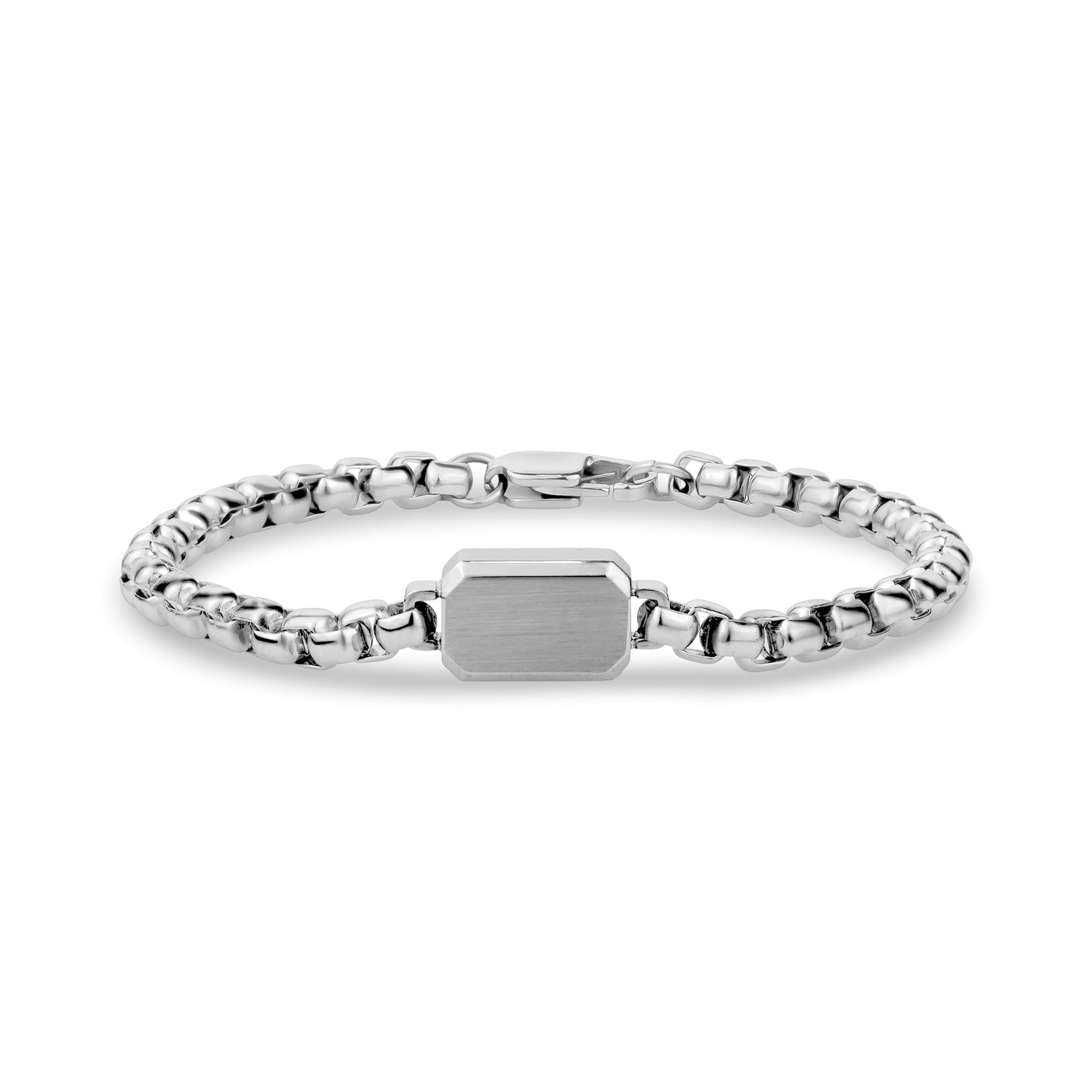 Mens Personalized Sterling Silver ID Bracelet – Be Monogrammed
