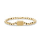 Mens Steel Bracelets - 5mm Gold Round Box Engravable ID Tag Bracelet