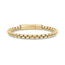 Mens Steel Bracelets - 5mm Gold Round Box Link Bracelet