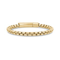 Mens Steel Bracelets - 5mm Gold Round Box Link Bracelet