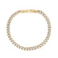 Mens Steel Bracelets - 5mm Gold Two Tone Steel Thin Cuban Link Bracelet