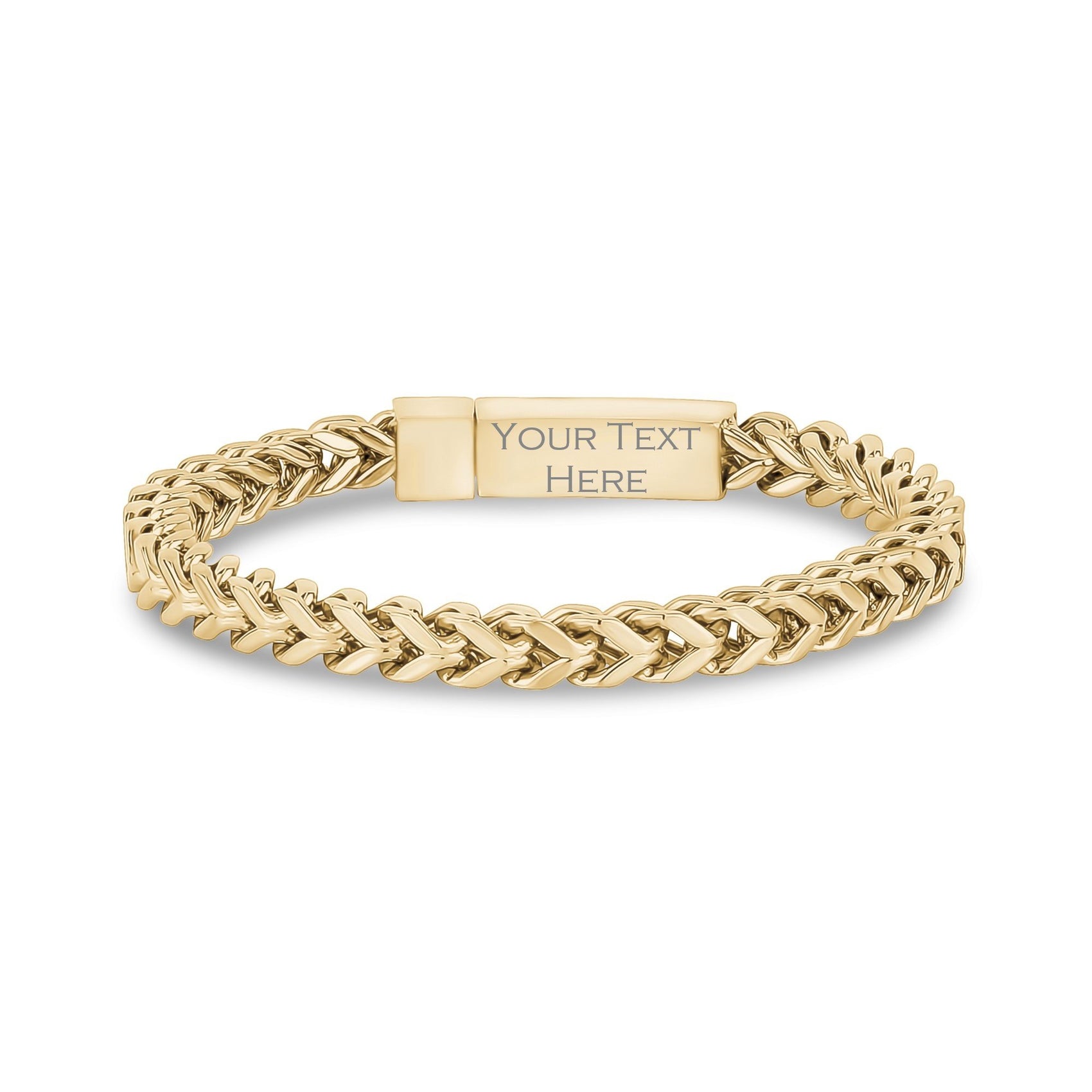 Men’s stylish 6mm Franco link bracelet with a reflective stainless steel chain and secure clasp  