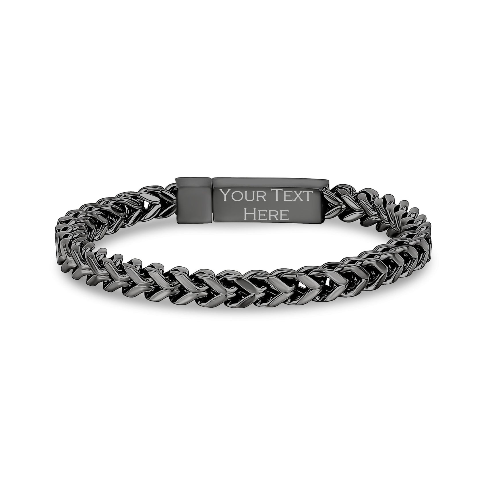 Minimalist design 6mm Franco link bracelet in stainless steel, ideal for layering with other accessories