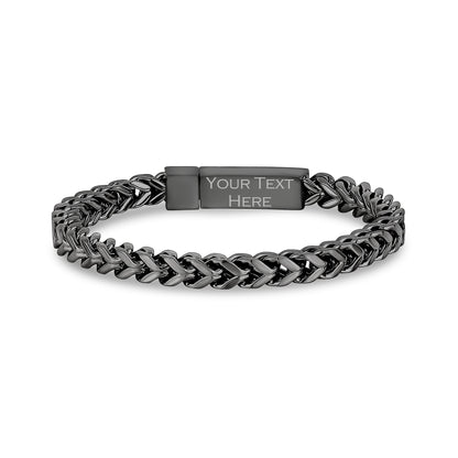 Minimalist design 6mm Franco link bracelet in stainless steel, ideal for layering with other accessories