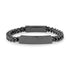 Mens Steel Bracelets - 6mm Gun Metal Franco Link Engravable ID Urn Bracelet for ashes