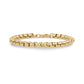 Mens Steel Bracelets - 6mm Round Box Link Gold Bracelet