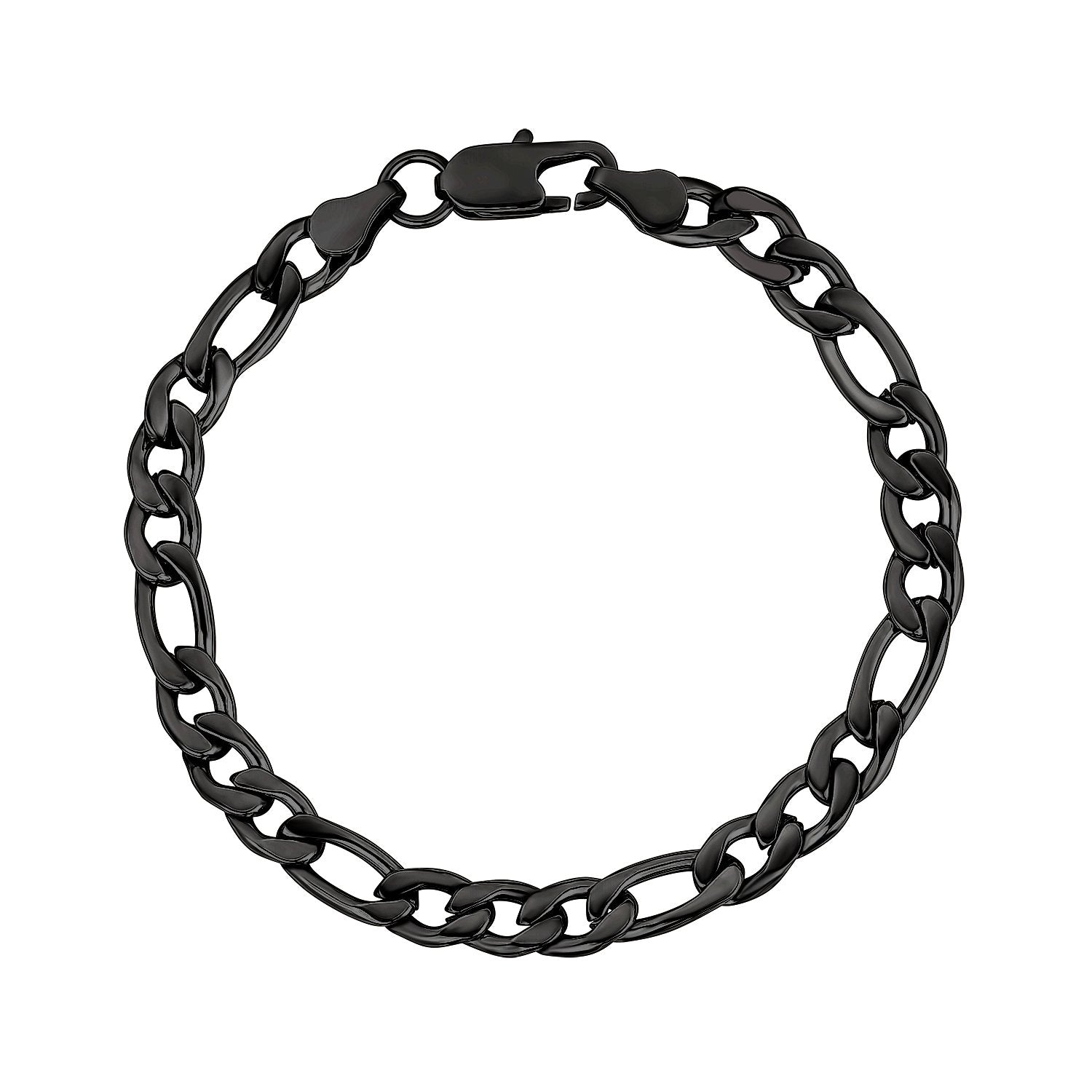 7mm Figaro Link Bracelet - Mens Steel Bracelets - The Steel Shop