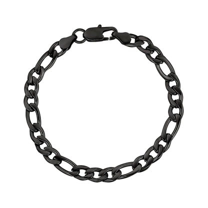 7mm Figaro Link Bracelet - Mens Steel Bracelets - The Steel Shop