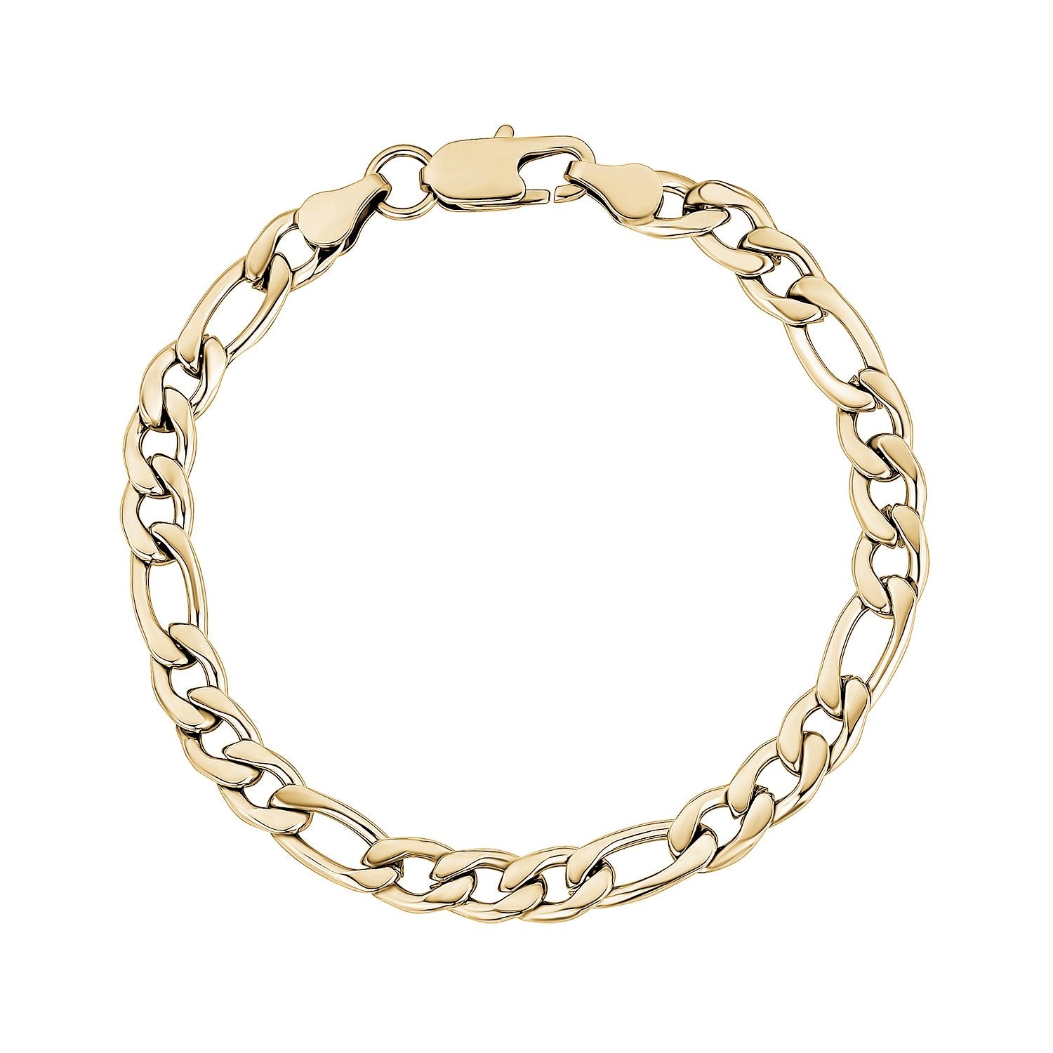 7mm Figaro Link Bracelet - Mens Steel Bracelets - The Steel Shop