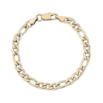 7mm Figaro Link Bracelet - Mens Steel Bracelets - The Steel Shop